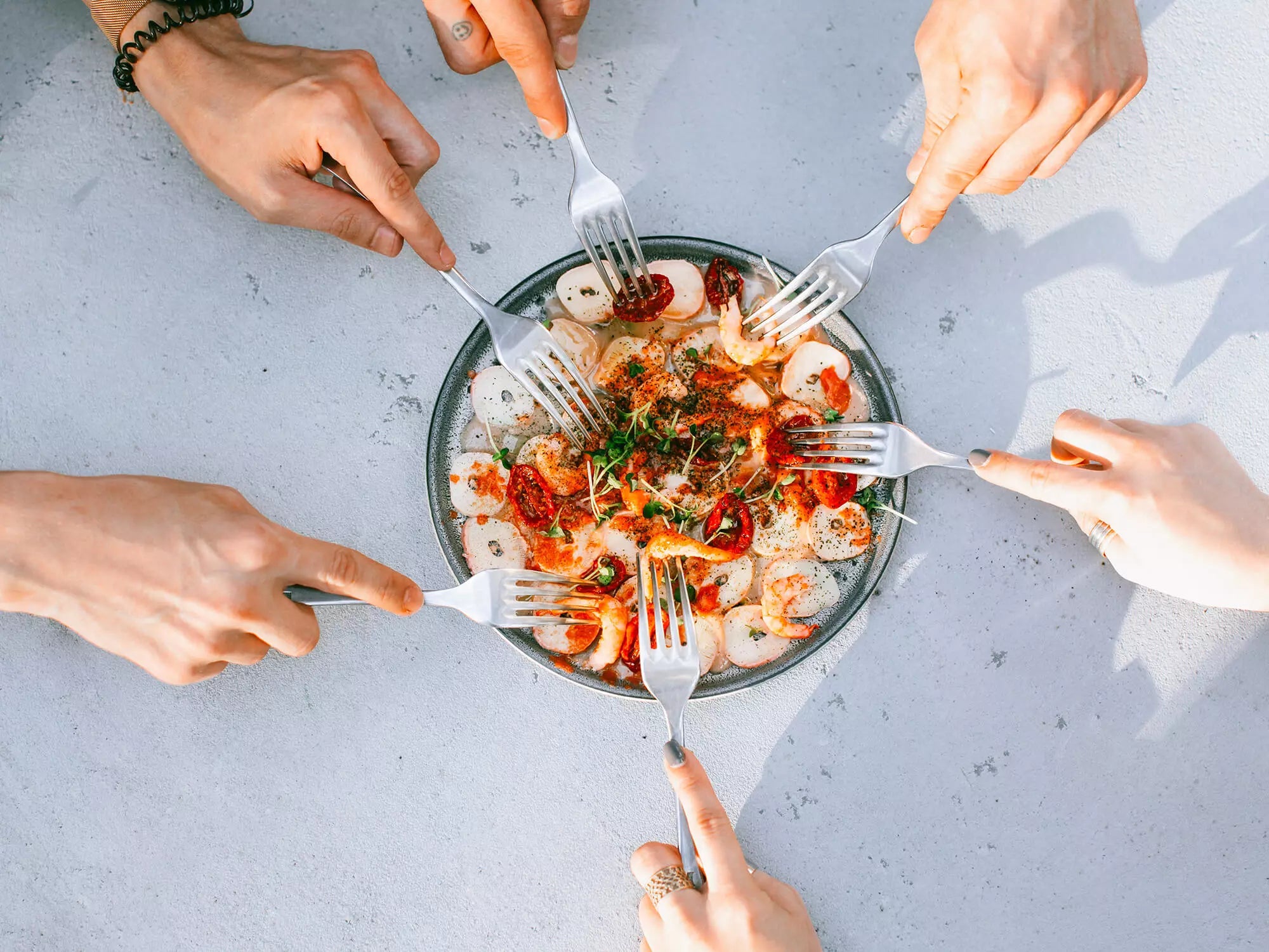 partage à travers la cuisine